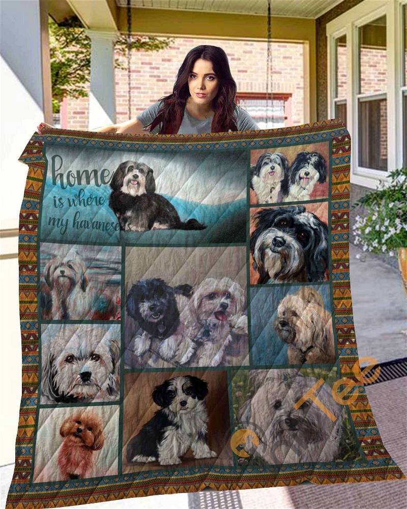 Personalized Havanese Dog Breed Quilt Blanket Bedding Set