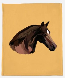 Personalized Horse Art For Lover Gift Sherpa Fleece Blanket Gifts for Family, for Couple