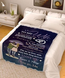 Personalized I'm So In Love With Every Little Thing About You Fleece Blanket For Wife From Husband Birthday