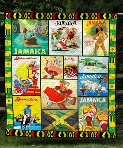 Personalized Jamaica 2 Quilt And Pillowcase Bedding Set