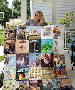 Personalized Jimmy Buffett Style 2 Quilt Blanket Bedding Set with 2 Pillowcases
