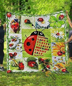 Personalized Ladybug Theme Quilt Blanket Bedding Set