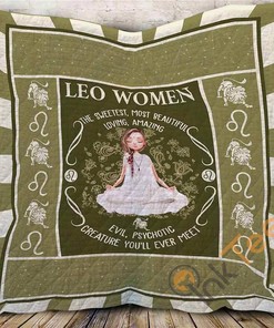 Personalized Leo Horoscope Quilt Blanket Bedding Set for Astrology Fans.