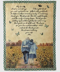 Personalized Letter To My Wife Just A Moment Ago Blanket For Wife From Husband Birthday