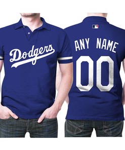 Personalized Los Angeles Dodgers Any Name 00 Mlb 2020 Alternative Blue Jersey Inspired Style 3D All Over Print Polo Shirt
