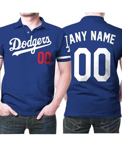 Personalized Los Angeles Dodgers Any Name 00 Mlb 2020 Team Blue Jersey Inspired Style 3D All Over Print Polo Shirt