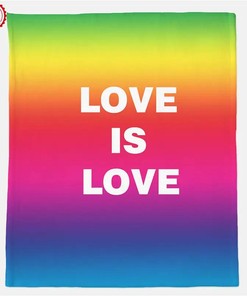 Personalized Love Is Love Rainbow Blanket Gift For Lovers Sherpa Fleece Blanket Gifts for Family, for Couple