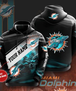 Personalized Miami Dolphins No1149 Custom Hoodie 3D Jacket 3D Pullover Zip Hoodie