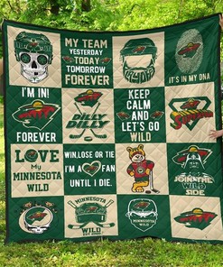 Personalized Minnesota Wild Fan Quilt Blanket Bedding Set - Amazing Gift Idea