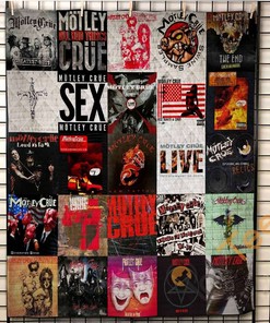 Personalized Motley Crue Quilt Blanket Bedding Set with 2 Pillowcases