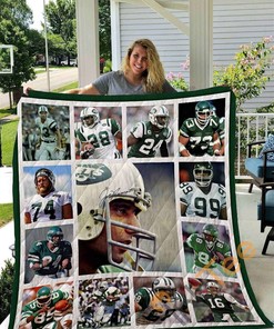 Personalized NYJ Legends Themed Quilt Blanket And Bedding Set with 2 Pillowcases