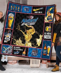 Personalized Natural Ice Quilt Blanket Bedding Set for Beer Lovers
