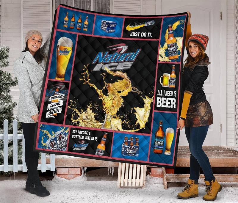 Personalized Natural Ice Quilt Blanket Bedding Set for Beer Lovers