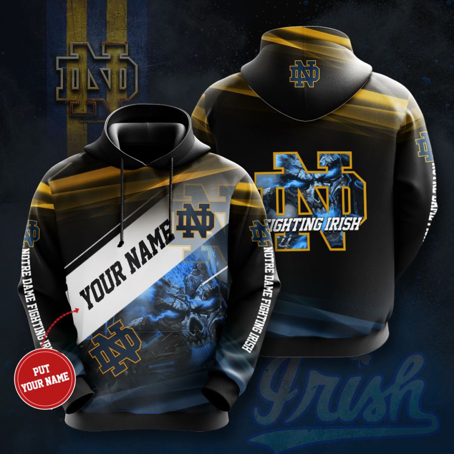 Personalized Notre Dame Fighting Irish Custom Sport All Over Print Hoodie 3D