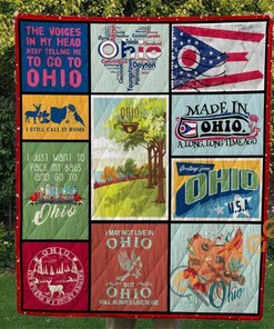 Personalized Ohio State Quilt Blanket Bedding Set