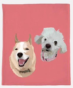 Personalized Pet Art Dogs Are Not Our Whole Life But They Make Our Lives Whole Dog Lover Gift Sherpa Fleece Blanket Gift