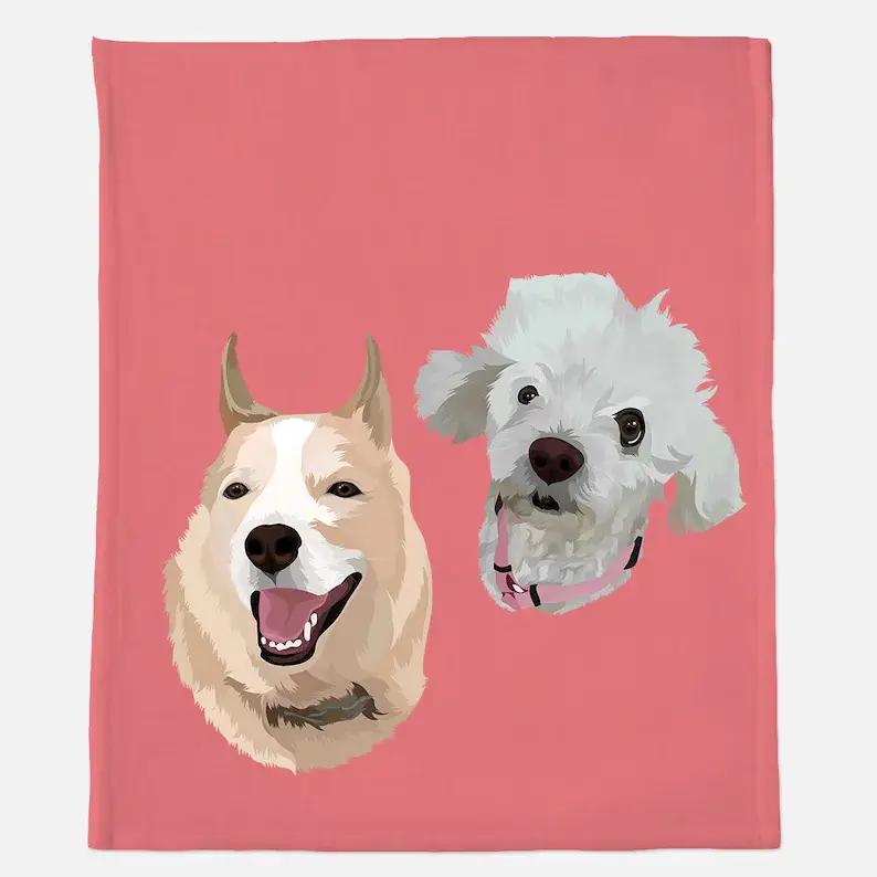 Personalized Pet Art Dogs Are Not Our Whole Life But They Make Our Lives Whole Dog Lover Gift Sherpa Fleece Blanket Gift