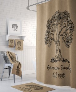 Personalized Rustic Farmhouse Shower Curtain and/or Bathroom Set