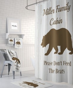 Personalized Shower Curtain, Rustic Bathroom Decor