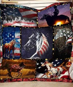 Personalized Sweet Land Of Liberty Themed Quilt Blanket And Bedding Set with 2 Pillowcases