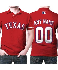 Personalized Texas Rangers 00 Any Name 2020 Mlb Team Alternative Red Jersey Inspired Style 3D All Over Print Polo Shirt