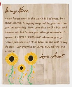 Personalized Text Blanket For My Niece Family Gift Sherpa Fleece Blanket Gifts for Family, for Couple