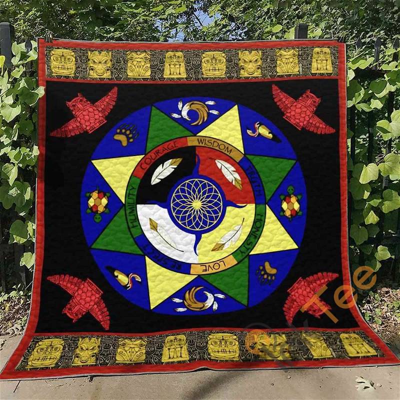 Personalized The Seven Grandfathers Teachings Quilt Blanket Bedding Set