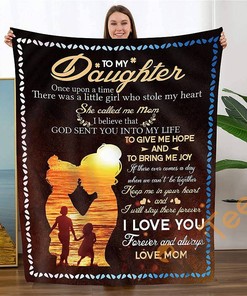 Personalized To My Daughter Gift From Mom Birthdays Soft Throw Sherpa Fleece Blanket Gift