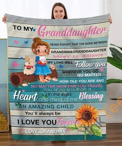 Personalized To My Granddaughter Personalized From Grandma Birthdays Soft Throw Sherpa Fleece Blanket Gift