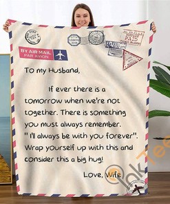 Personalized To My Husband Gift From Wife Birthdays Soft Throw Sherpa Fleece Blanket Gifts