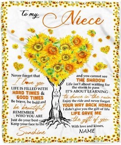 Personalized To My Niece Blanket From Aunt Auntie Life Gave Me The Of You Sunflower Niece Birth