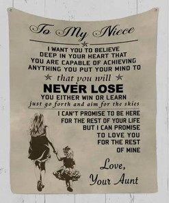 Personalized To My Niece Fleece Blanket From Aunt I Hope You Believe Deep In Your Heart Great For Birthday Christmas