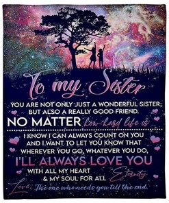 Personalized To My Sister Fleece Blankets For Sister's Birthday Family Blankets Blanket For Sister