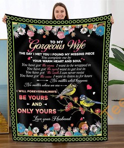 Personalized To My Wife Gift From Husband Birthdays Soft Throw Sherpa Fleece Blanket Gifts