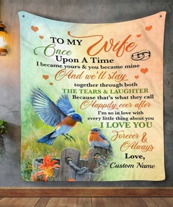 Personalized To My Wife I Love You Forever Fleece Blanket Husband And Wife Blanket For Wife From Husband Birthday