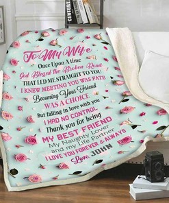 Personalized To My Wife My Naughty Lover And My Life Partner Fleece Blanket For Wife From Husband Birthday