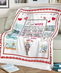 Personalized To My Wife Thank You For Walking Beside Me Fleece Blanket For Wife From Husband Birthday