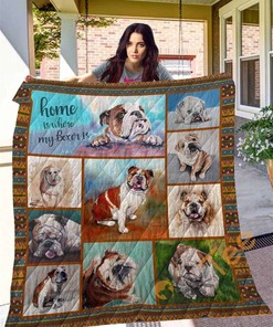 Personalized Ttl Dog Boxer 1 Quilt Blanket Bedding Set with 2 Pillowcases