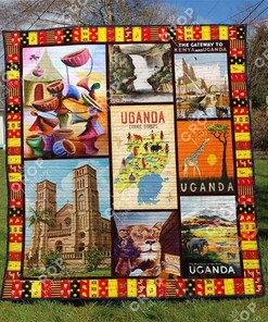 Personalized Uganda Quilt Blanket Bedding Set