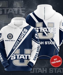 Personalized Utah State Aggies Custom Sport All Over Print Hoodie 3D