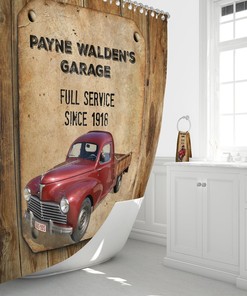 Personalized Vintage Red Truck Shower Curtain
