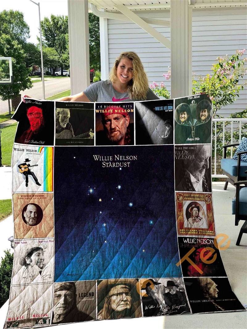 Personalized Willie Nelson 3 Quilt Blanket Bedding Set with Pillowcases
