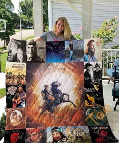 Personalized Willie Nelson Quilt Blanket Bedding Set for Country Music Fans