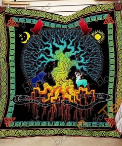 Personalized Yggdrasil Mythology Quilt Blanket Bedding Set