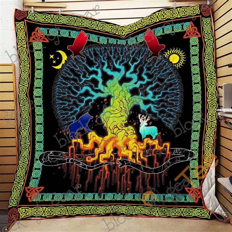Personalized Yggdrasil Mythology Quilt Blanket Bedding Set