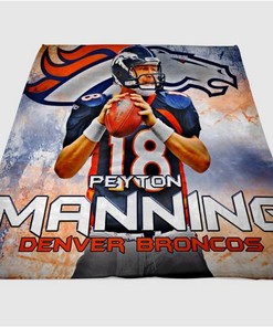 Peyton Manning Broncos Sherpa Fleece Blanket Gifts for Family, for Couple