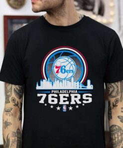 Philadelphia 76Ers Nba City Skyline T-Shirt