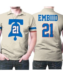 Philadelphia 76ers Joel Embiid 21 Great Player Earned Edition Cream Nba Embiid Lovers Polo Shirt