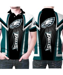 Philadelphia Eagles Bright Eagle Logo 3D All Over Print Polo Shirt
