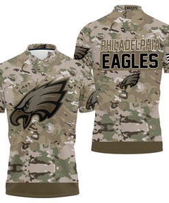 Philadelphia Eagles Camouflage Veteran 1 Personalized 3D All Over Print Polo Shirt